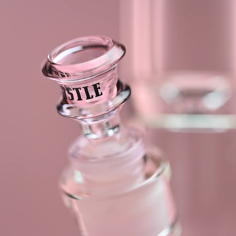 Castle Glass - Colour Logo Bong - Pink - 18' - 9mm