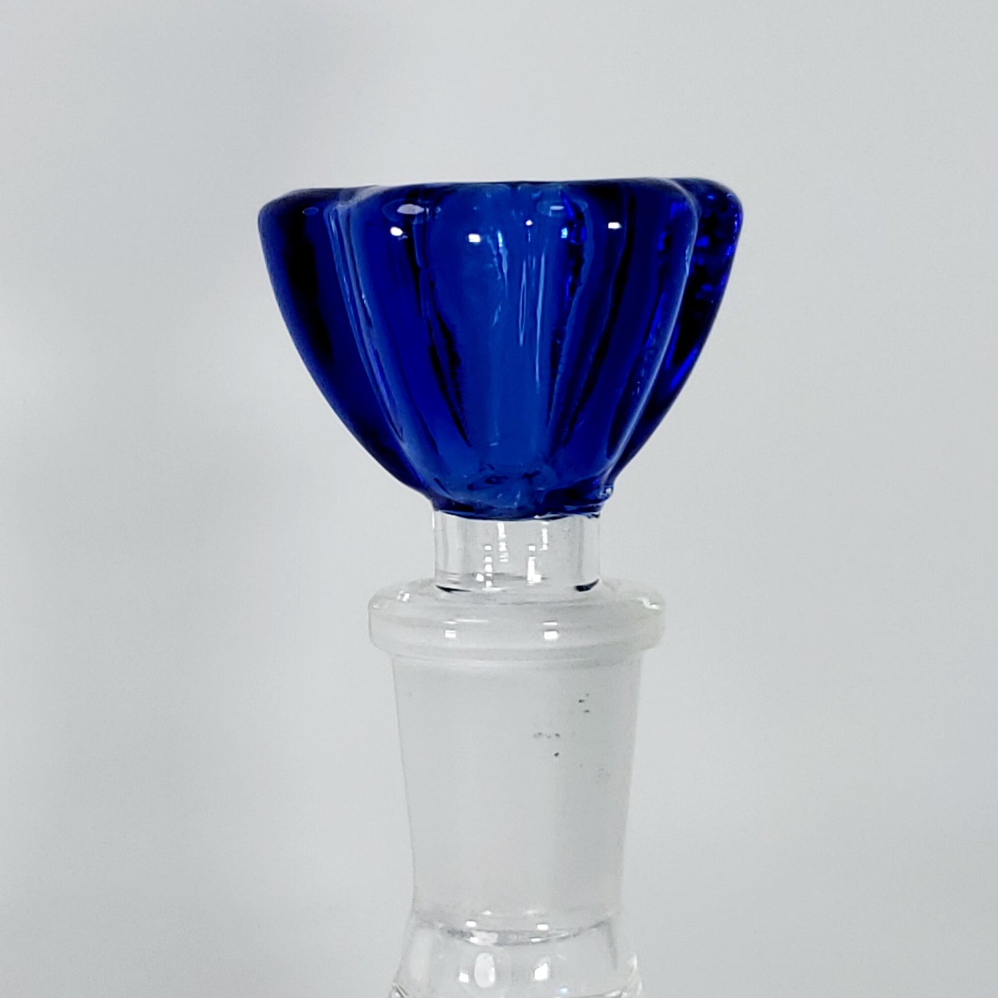 Flower Shaped Glass Bowl - 14mm - Blue