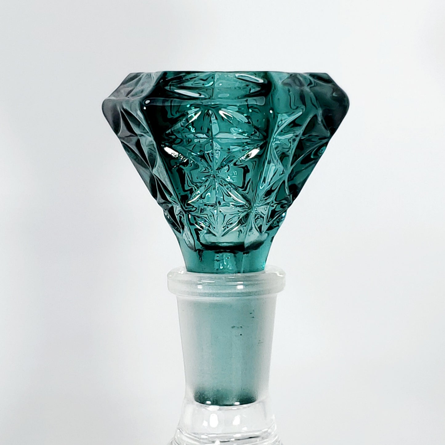 Large Capacity Diamond Shaped Glass Bowl - 14mm - Lake Green