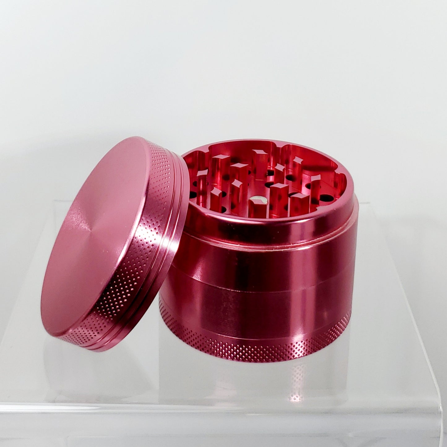 Aluminum 4 Piece Grinder - 50mm - Pink