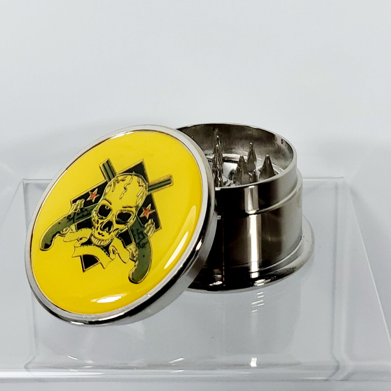 3 Piece Grinder - Metal - 50mm - Shooting Skull