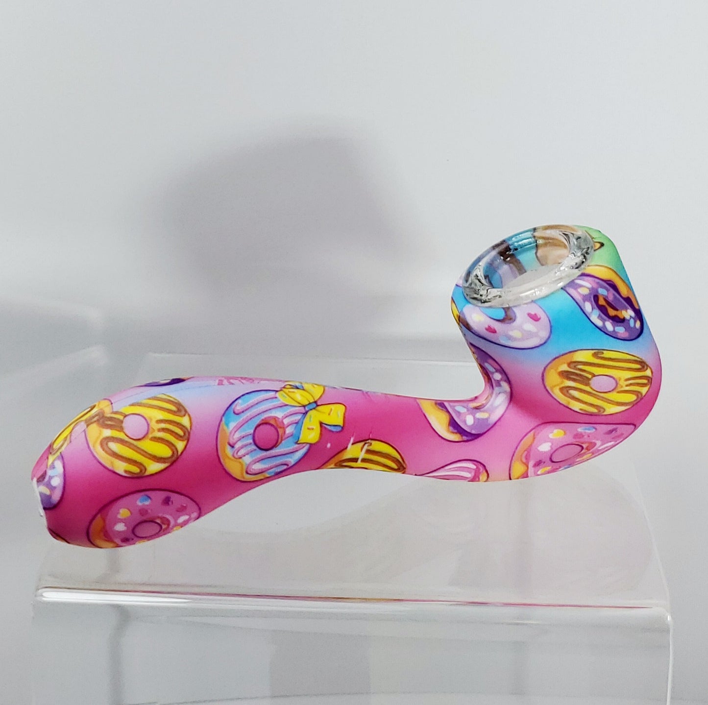 4" Silicone Pipe with Glass Bowl - Donut