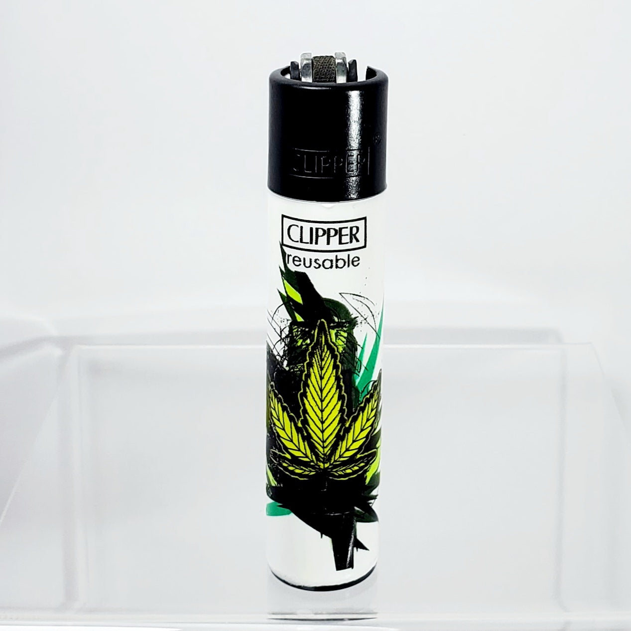 Clipper Refillable Lighter - Leaf - Green