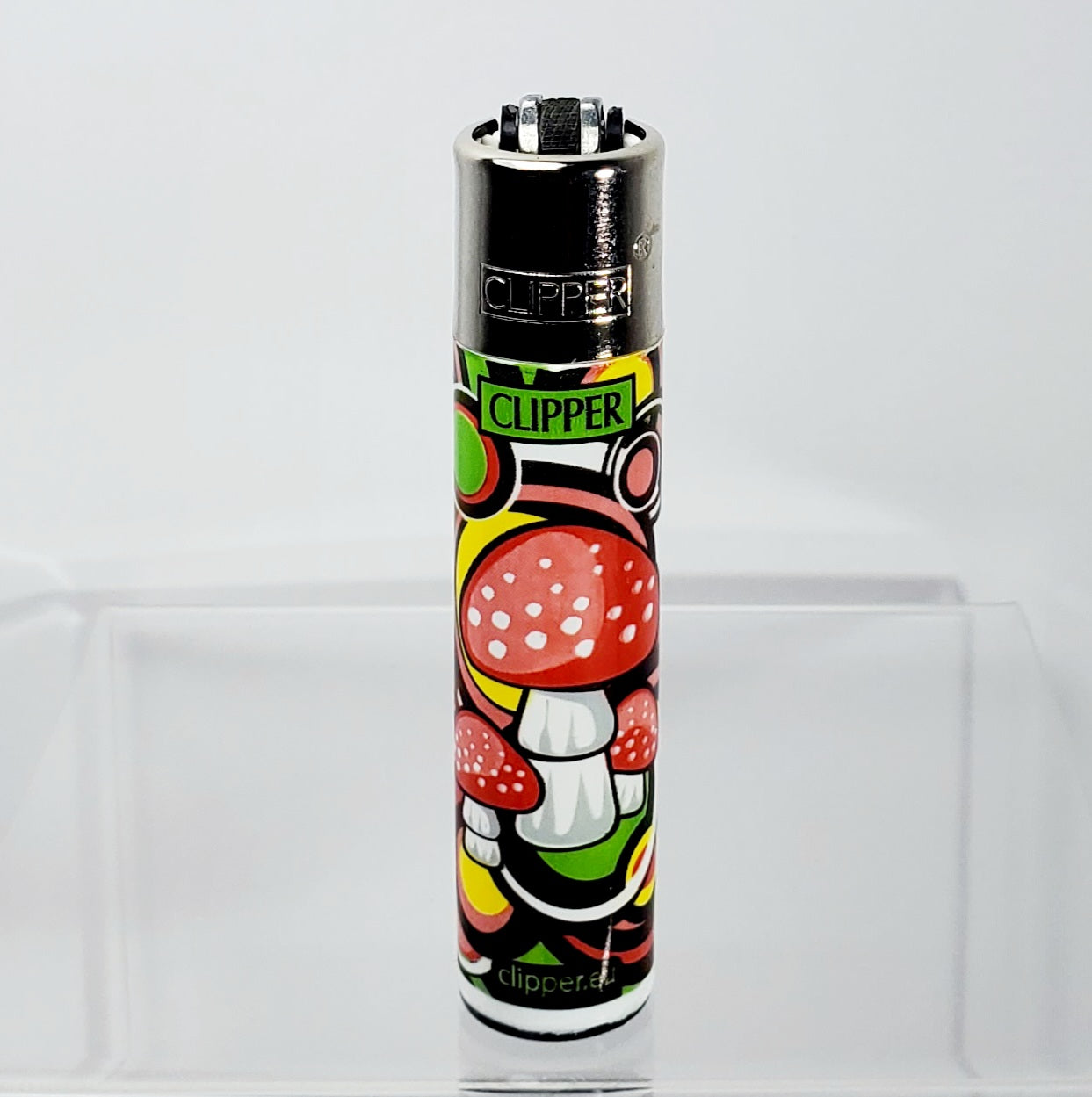 Clipper Refillable Lighter - Mushroom - Red