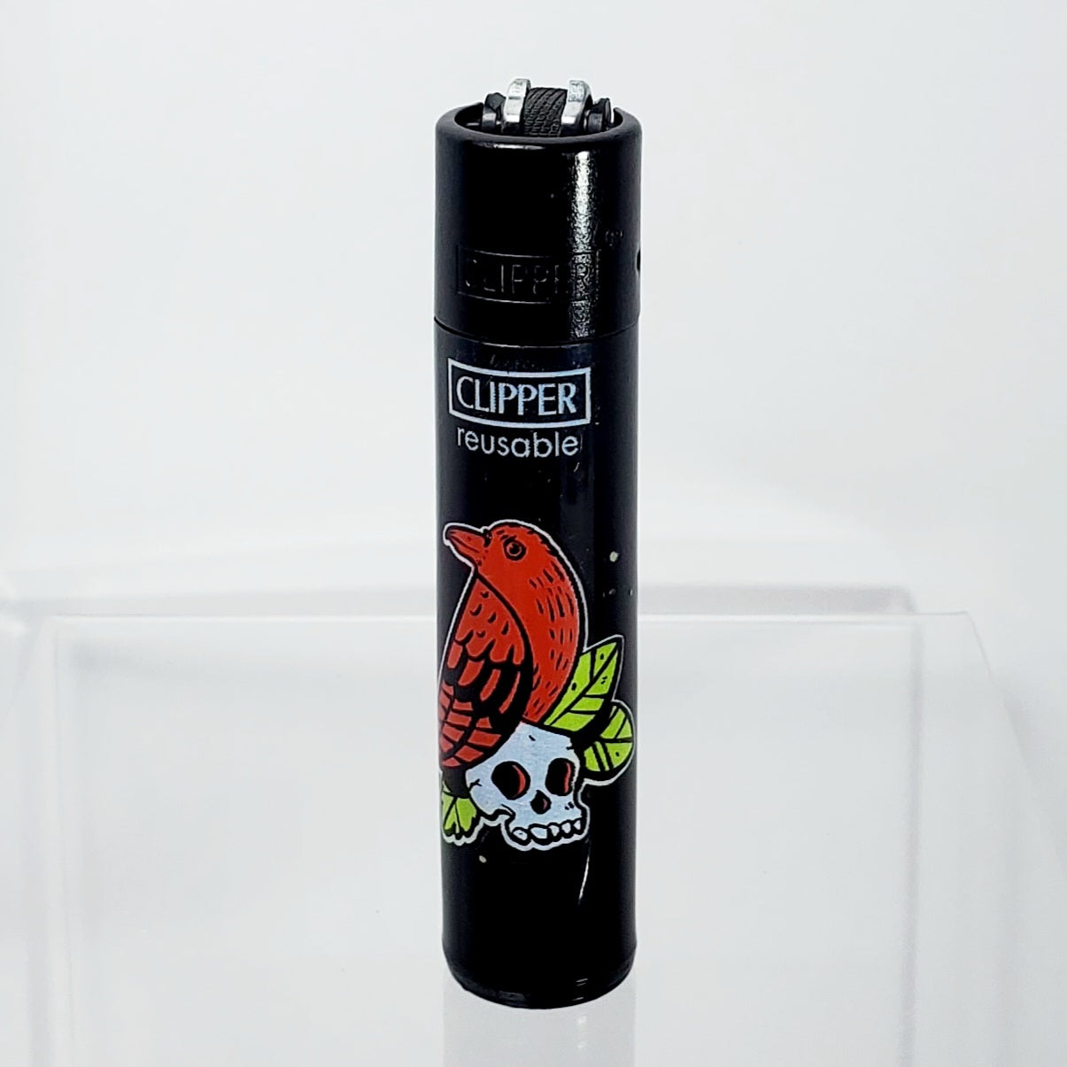 Clipper Refillable Lighter - Skull - Bird
