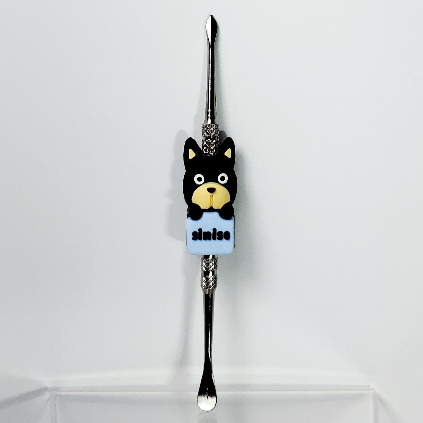 Metal Dab Tool with Silicone Character Handle - Dog