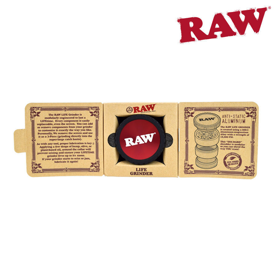Raw Lifetime Grinder - Red
