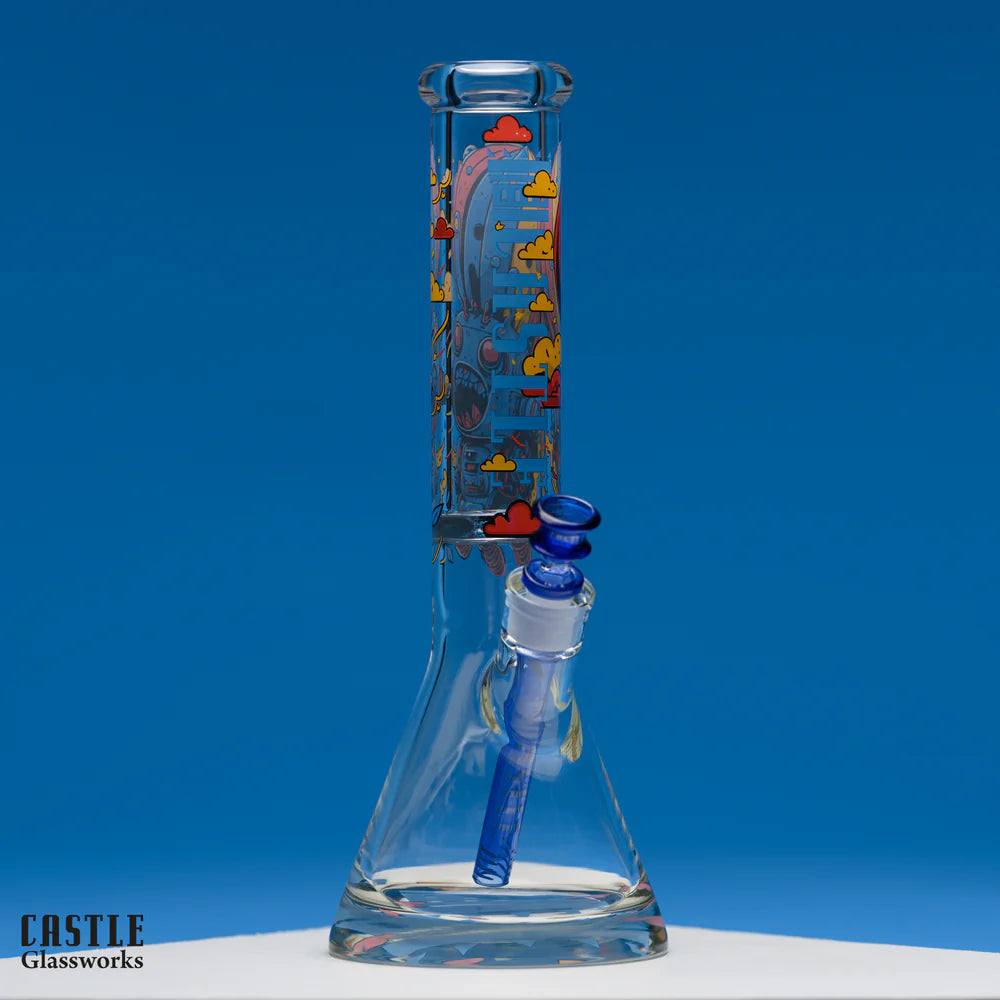Castle Glass - Retro Robot Bong - 14" - 9mm