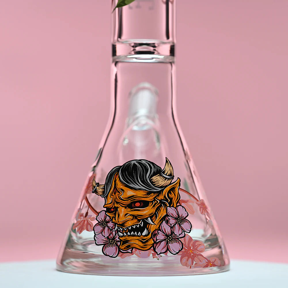 Castle Glass - Japanese Cherry Blossom Design Bong - 16" - 9mm