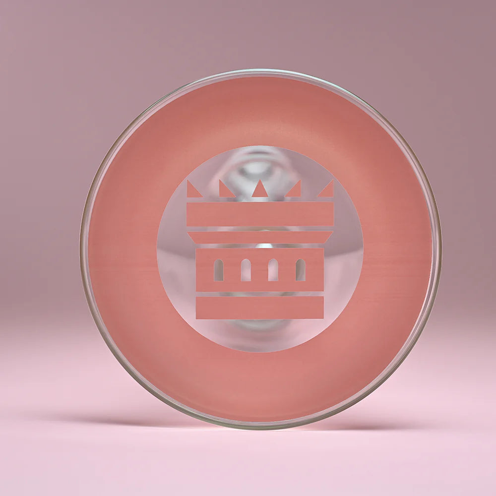 Castle Glass - Colour Logo Bong - Pink - 18' - 9mm