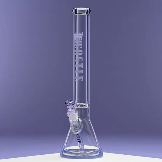 Castle Glass - Colour Logo Bong - Purple - 18' - 9mm