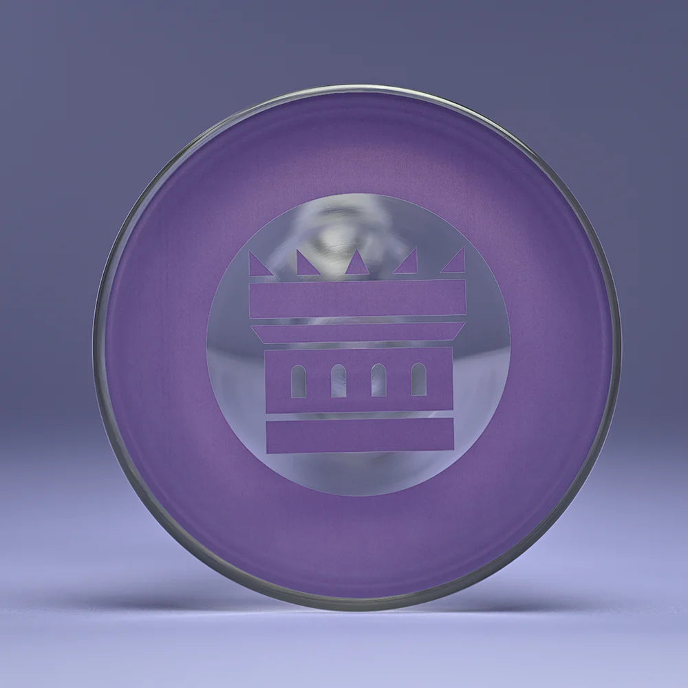 Castle Glass - Colour Logo Bong - Purple - 18' - 9mm