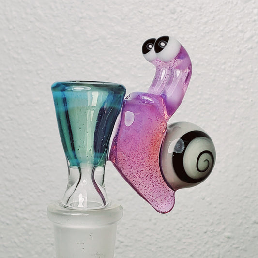 Hand-Blown Glass Snail Bowl - 14mm - Browski Glass (local BC Artist)