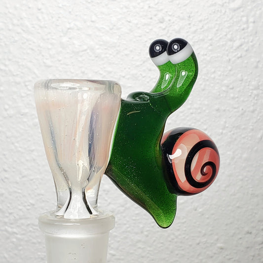 Hand-Blown Glass Snail Bowl - 14mm - Browski Glass (local BC Artist)