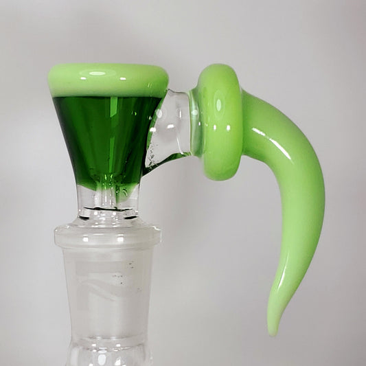 Pulsar Horn Glass Bowl - 14mm - Green