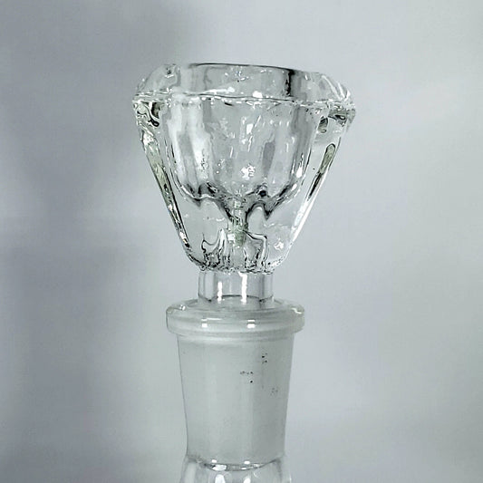 Diamond Shaped Thick Glass Bowl - 14mm - Clear