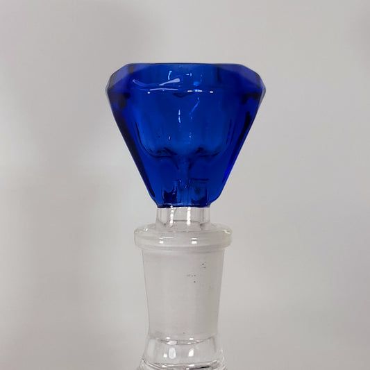 Diamond Shaped Thick Glass Bowl - 14mm - Blue