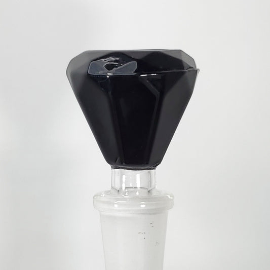 Diamond Shaped Thick Glass Bowl - 14mm - Black