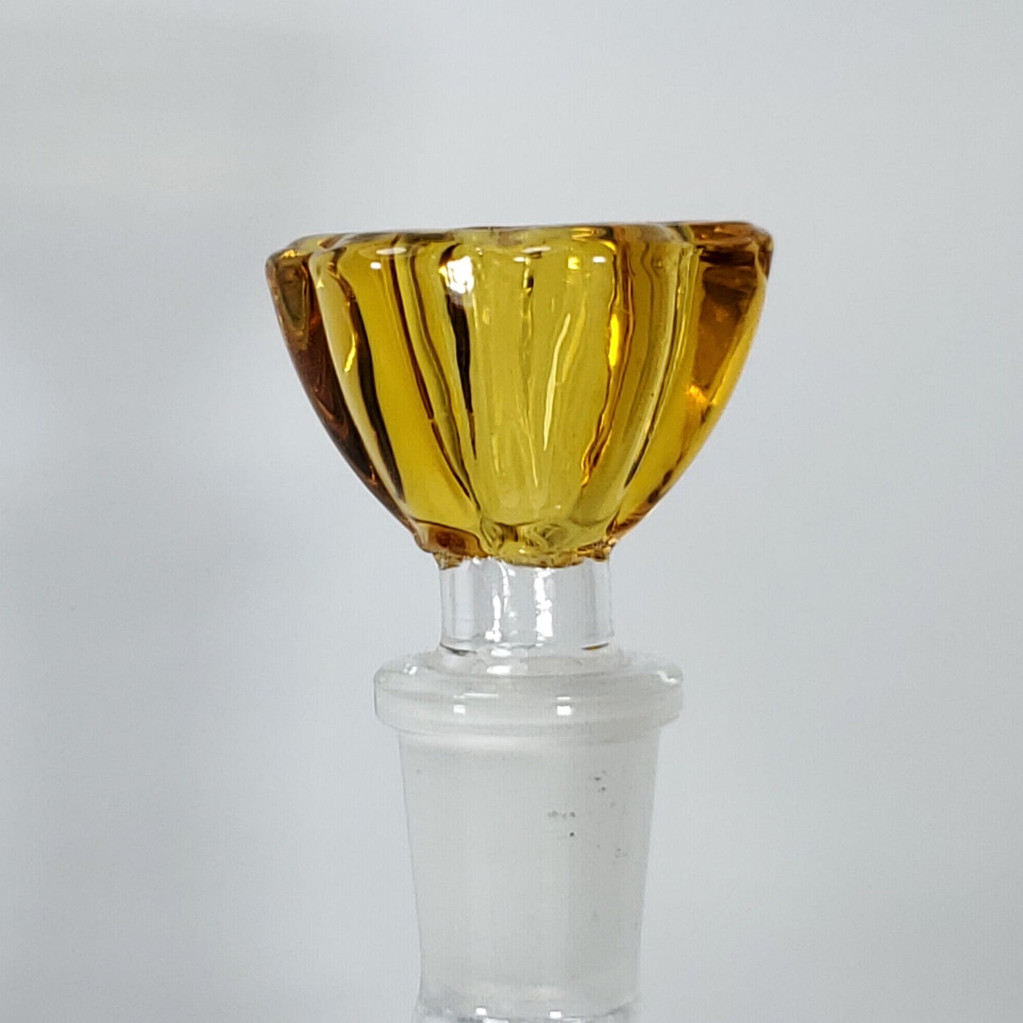 Flower Shaped Glass Bowl - 14mm - Amber