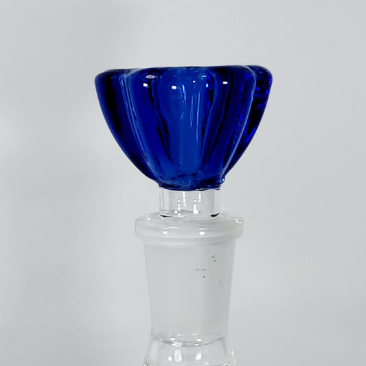 Flower Shaped Glass Bowl - 14mm - Blue