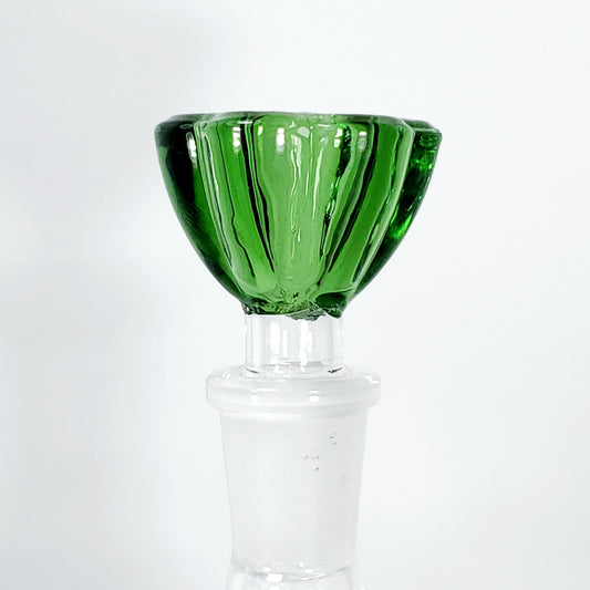 Flower Shaped Glass Bowl - 14mm - Green