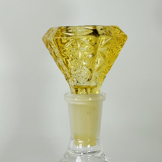 Large Capacity Diamond Shaped Glass Bowl - 14mm - Yellow