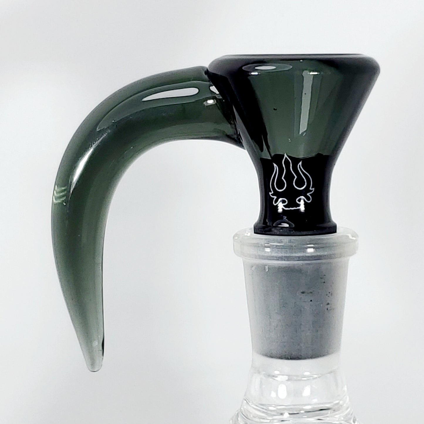 Hydros Horn Glass Bowl - 14mm - Black on Black