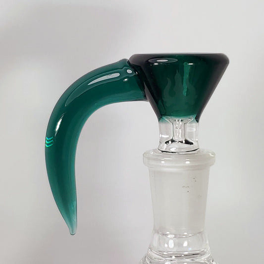 Hydros Horn Glass Bowl - 14mm - Lake Green