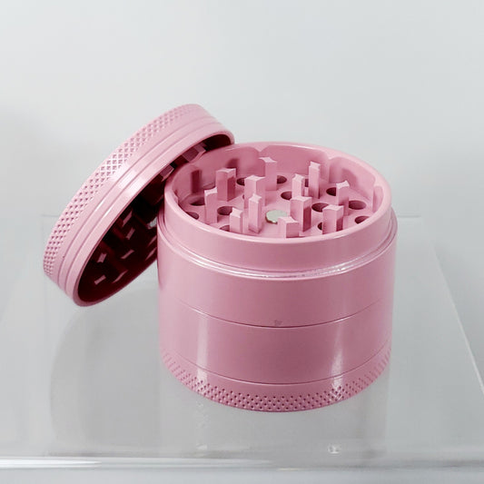 Aluminum 4 Piece Grinder - 50mm - Baby Pink