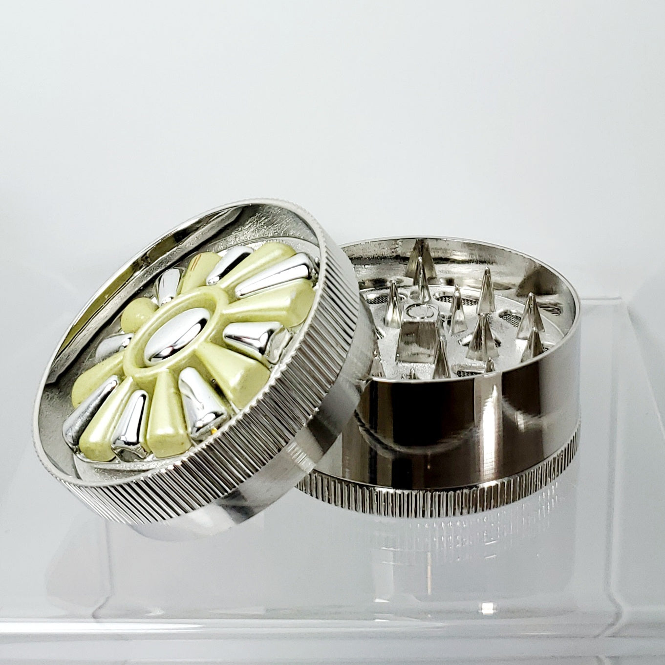 3 Piece Grinder - Metal - 50mm - Green Silver