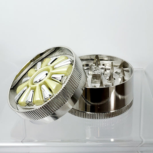 3 Piece Grinder - Metal - 50mm - Green Silver