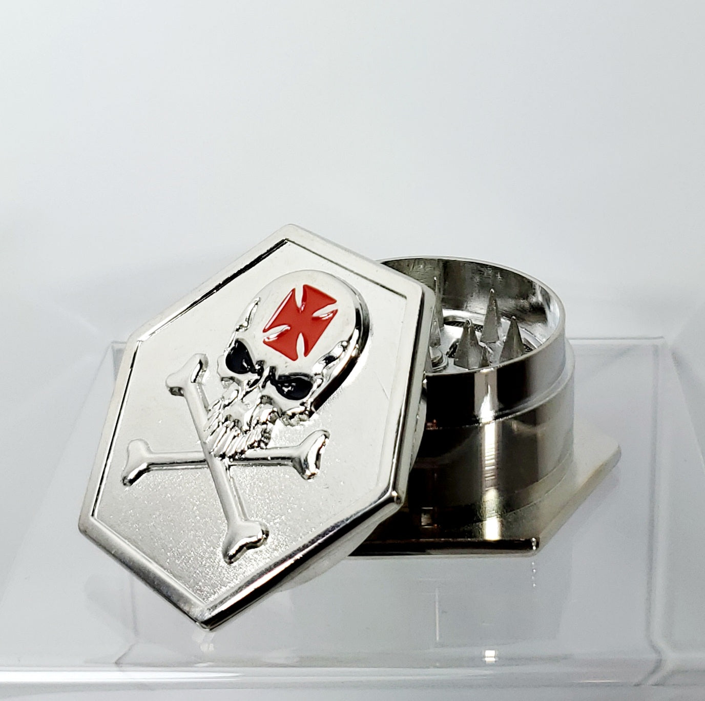 3 Piece Grinder - Metal - 50mm - Skull