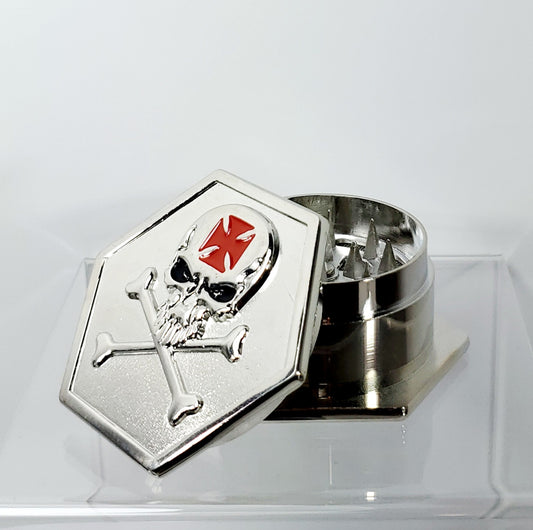 3 Piece Grinder - Metal - 50mm - Skull