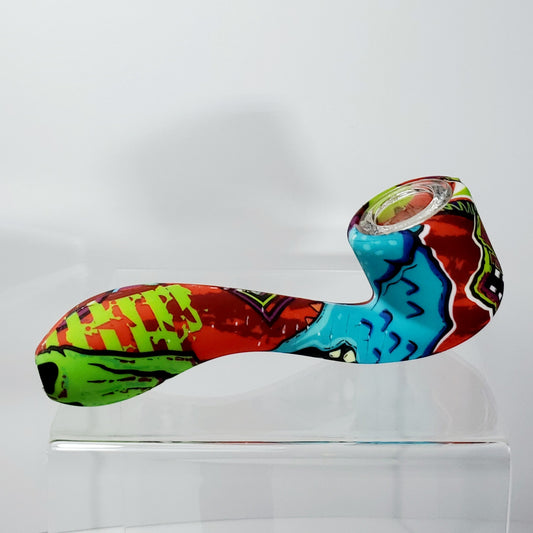 4" Silicone Pipe with Glass Bowl - Monster