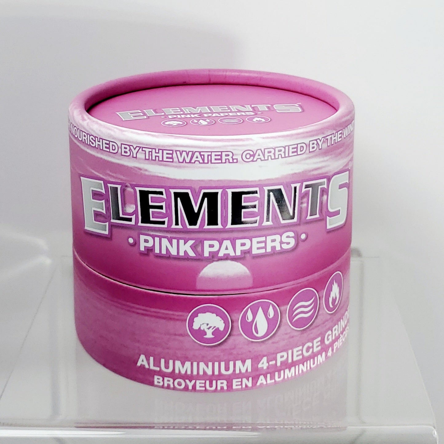 Elements Pink - 63mm - 4 Piece Grinder – Bright Shiny Pink
