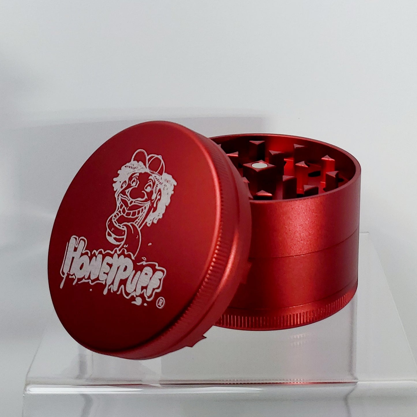 Honey Puff - 63mm - 4 Piece Grinder - Red