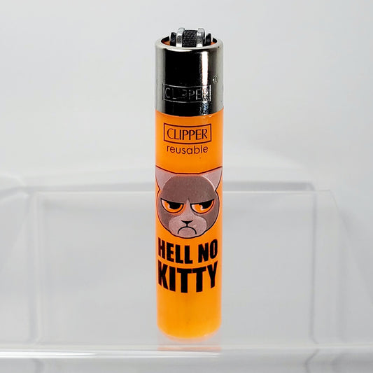 Clipper Refillable Lighter - Grumpy Cat Orange