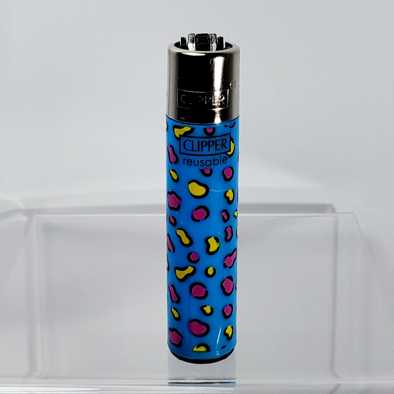 Clipper Refillable Lighter - Blue Leopard