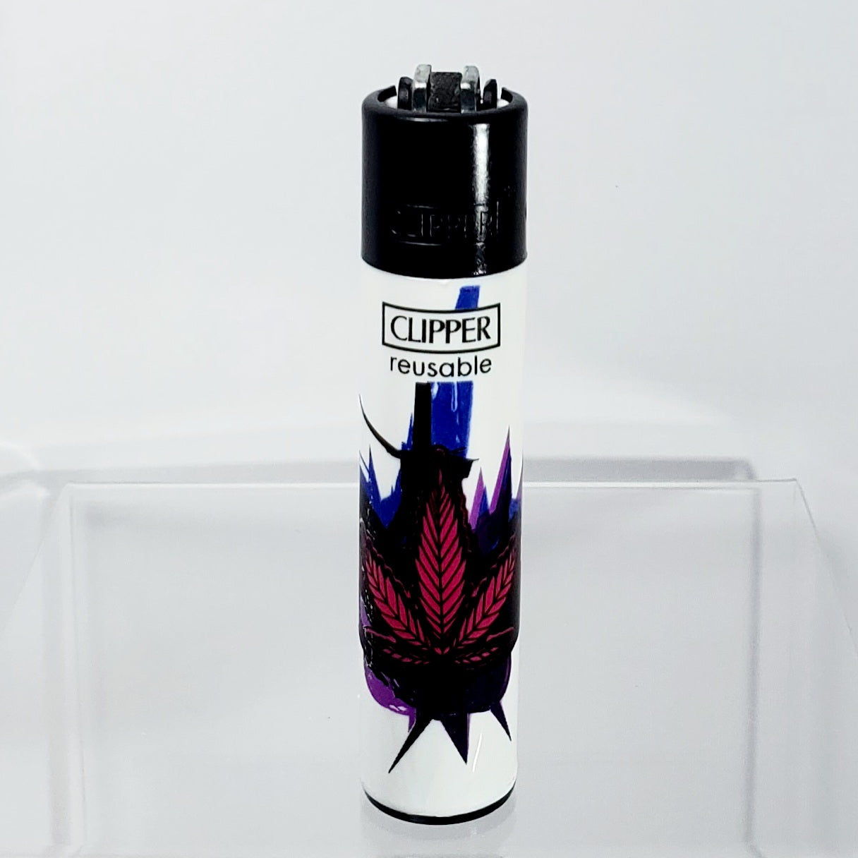 Clipper Refillable Lighter - Leaf - Purple