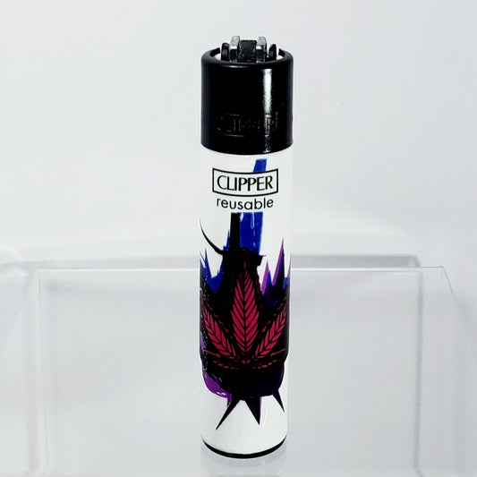 Clipper Refillable Lighter - Leaf - Purple