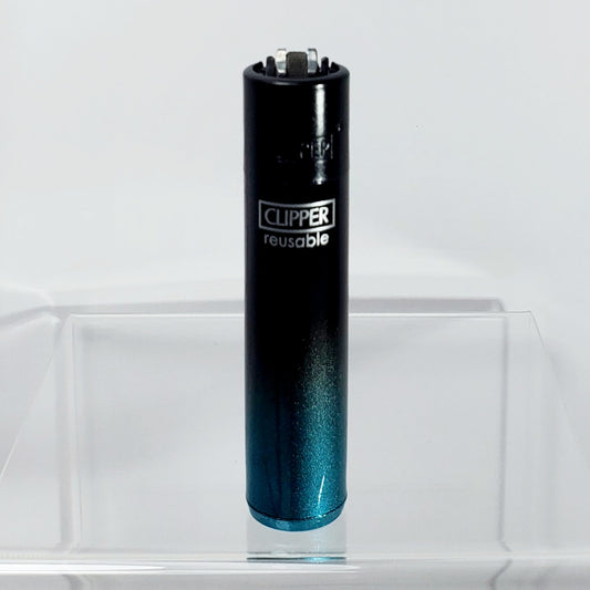 Clipper Refillable Lighter - Black Gradient - Blue
