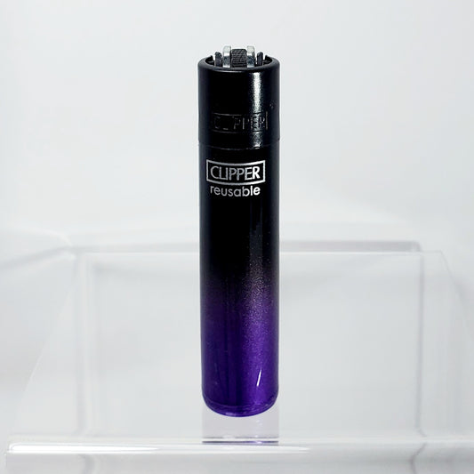 Clipper Refillable Lighter - Black Gradient - Purple