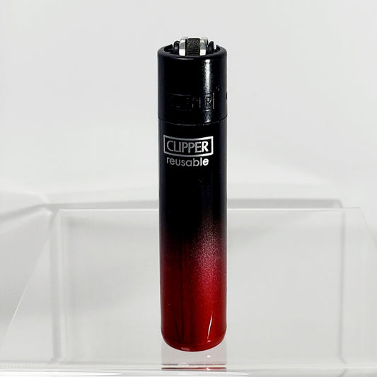 Clipper Refillable Lighter - Black Gradient - Red