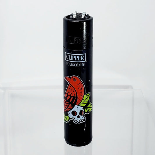 Clipper Refillable Lighter - Skull - Bird