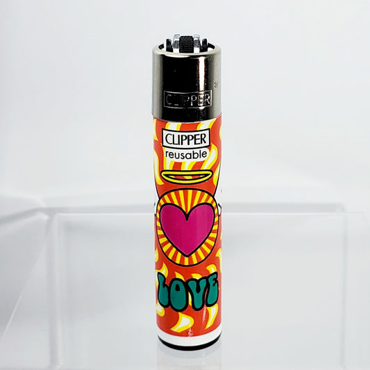 Clipper Refillable Lighter - Happy - Love