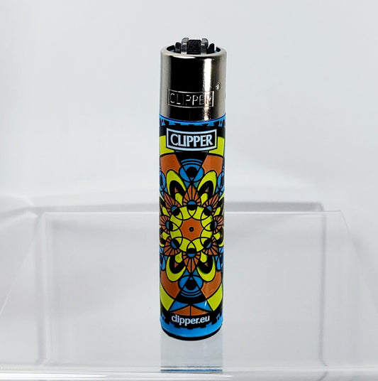 Clipper Refillable Lighter - Mandala - Blue