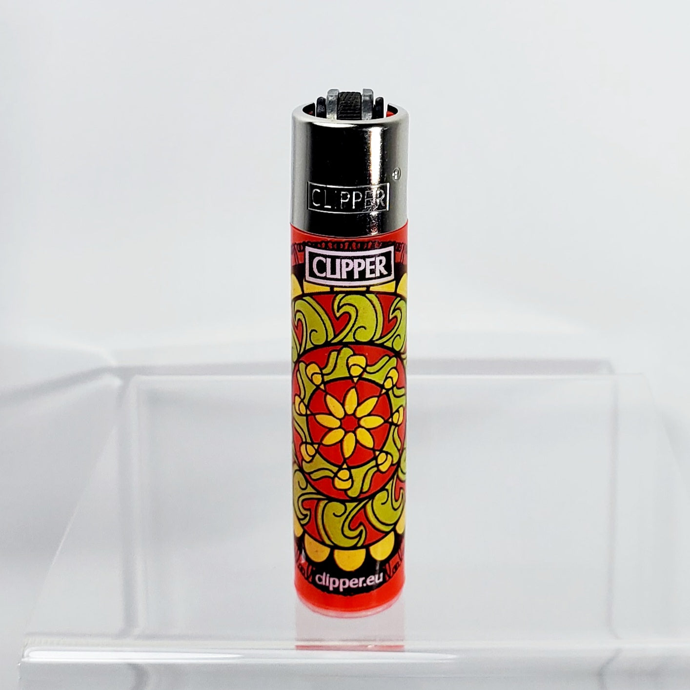 Clipper Refillable Lighter - Mandala - Red