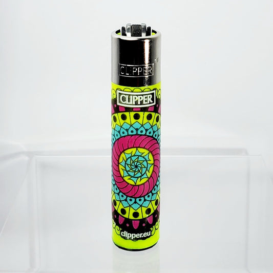 Clipper Refillable Lighter - Mandala - Green