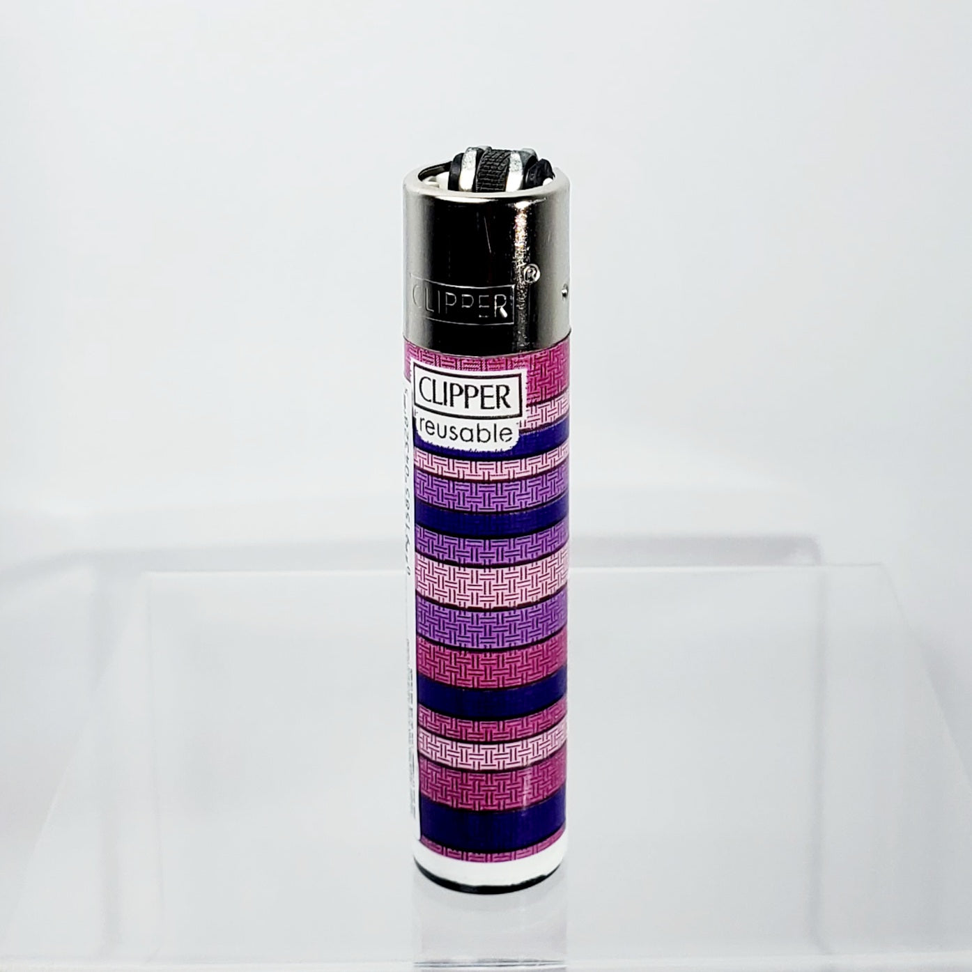 Clipper Refillable Lighter - Threads - Purple Pink