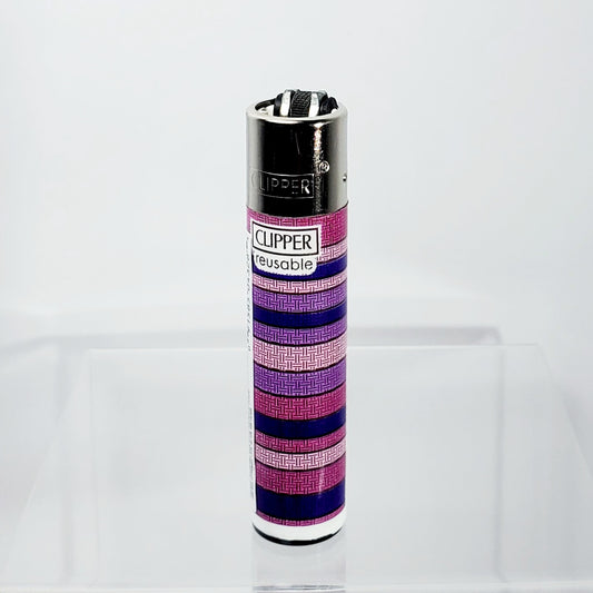 Clipper Refillable Lighter - Threads - Purple Pink